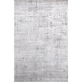 Wool Abstract Area Rug in Silver