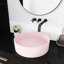 Lavabo vasque en céramique rose, lavabo vasque, 15,38 po 15,38 po 4,58 po, céramique, lavabo simple à conserver de la crasse, matériau 15,7 po x 15,7 po x 4,7 po, nettoyage facile-2040458102