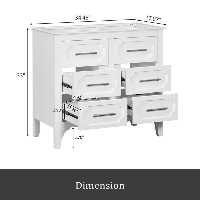 34,48 Base de meuble-lavabo simple seulement