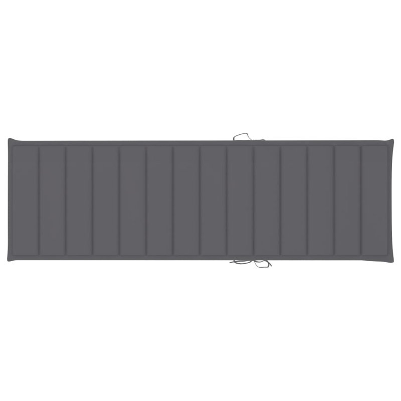Coussin de siège / dossier d'extérieur, Gris foncé, L 23,6 po x P 78,7 po x H 1,2 po