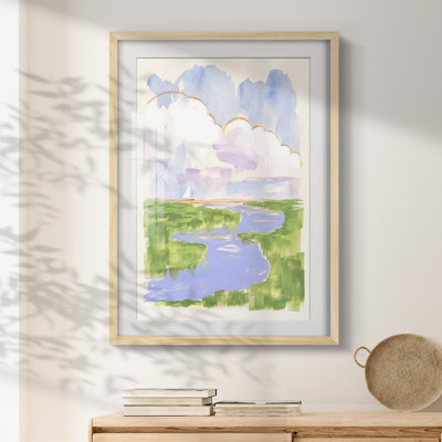 «Low Country River Vista I», reproduction encadrée