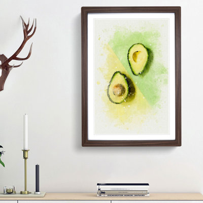 Avocado Split in Abstract - Picture Frame Graphic Art Print