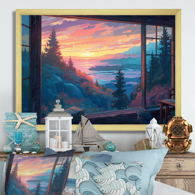 Vue de la fenêtre du lac I - impression