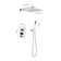 1-Spray Patterns 11.8 In. Wall Mount Dual Fixed And Handheld Shower Head With 1.8 GPM