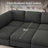Large Sofa, 35 Inches Seat Depth Frost-Velvet Upholstered Modular Sofa Sleeper Couch With Removable Cushion Cover-1744722022