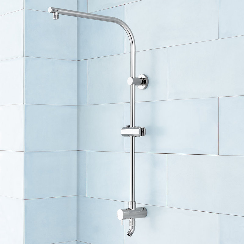 Système de douche à tuyau exposé Retrofit, Nickel brossé