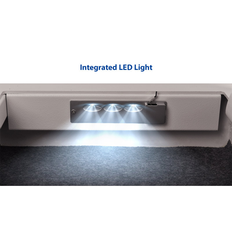 White Steel Biometric Fingerprint In-Wall Safe with Touchpad Control