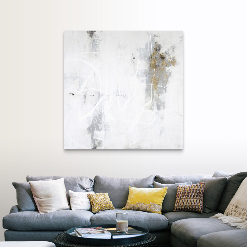 La visite - Impression, H 48 po x l 48 po x P 1,25 po, Toile tendue