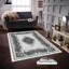 Tapis oriental gris en polyester tissé à plat à la machine Emberton-835610510