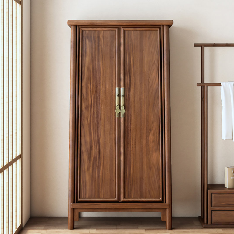 Porte de garde-robe fonctionnelle en bois double