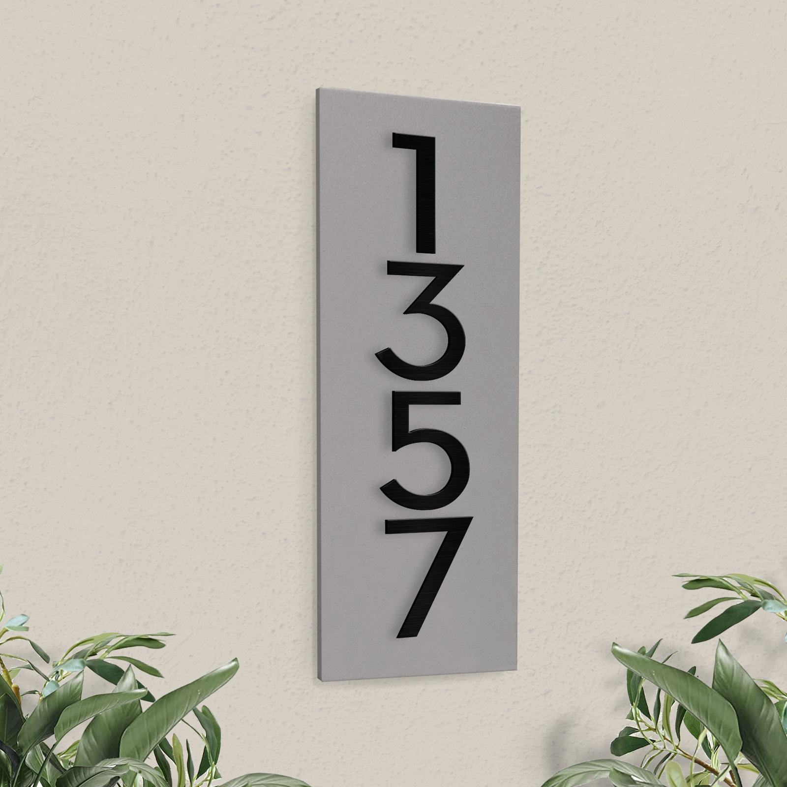 Simply Sweet Wall Address Plaque, Yes, Gray, Black