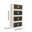 4-Tier Plastic Storage Bins With Lids, Stackable Storage Cabinet With Wheels
