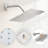 Bathtub Shower Faucet Set,Tub Spout And Square Shower Head, Valve Included-122623740