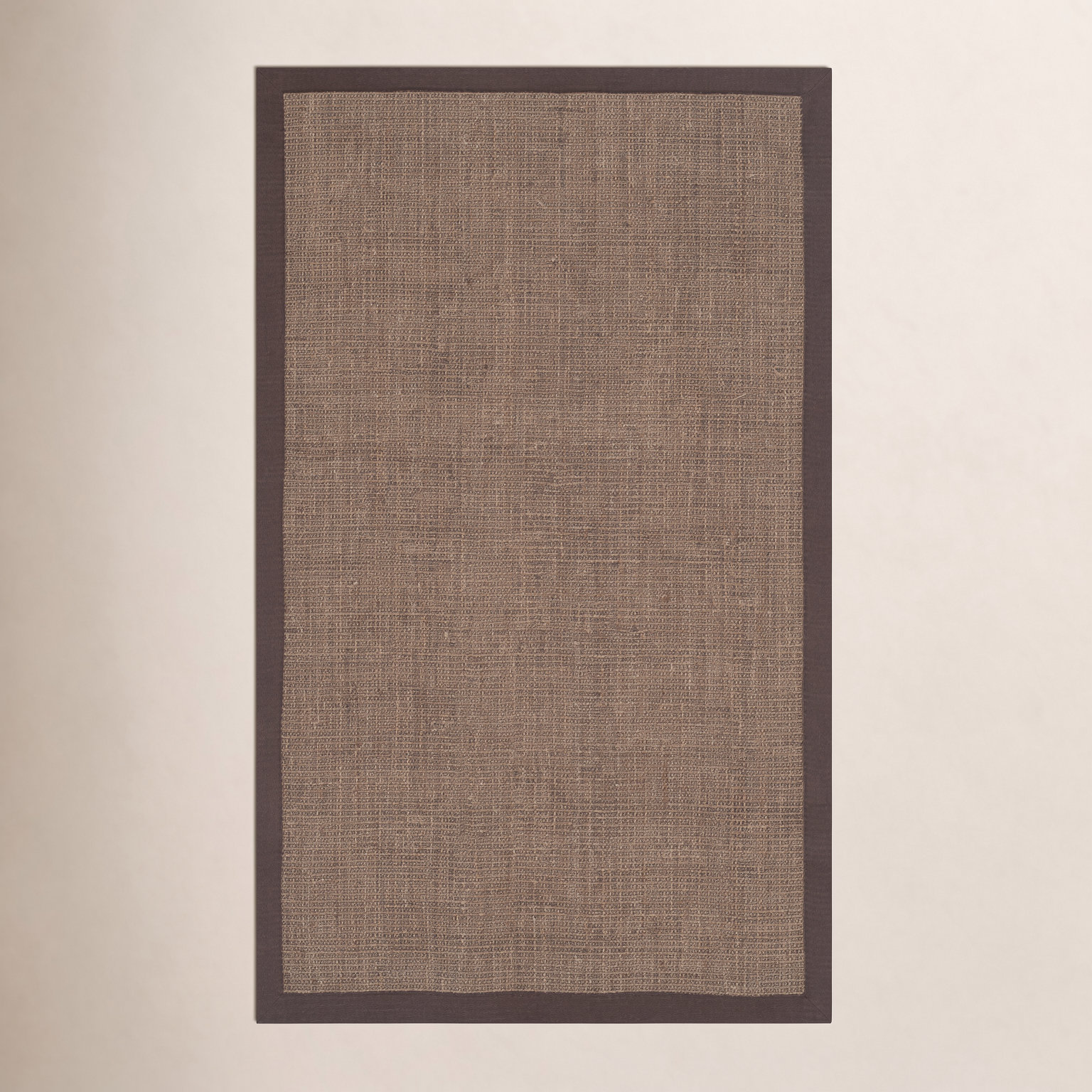 Brown Hand-Woven Jute Rug, Rectangle 5' x 8'