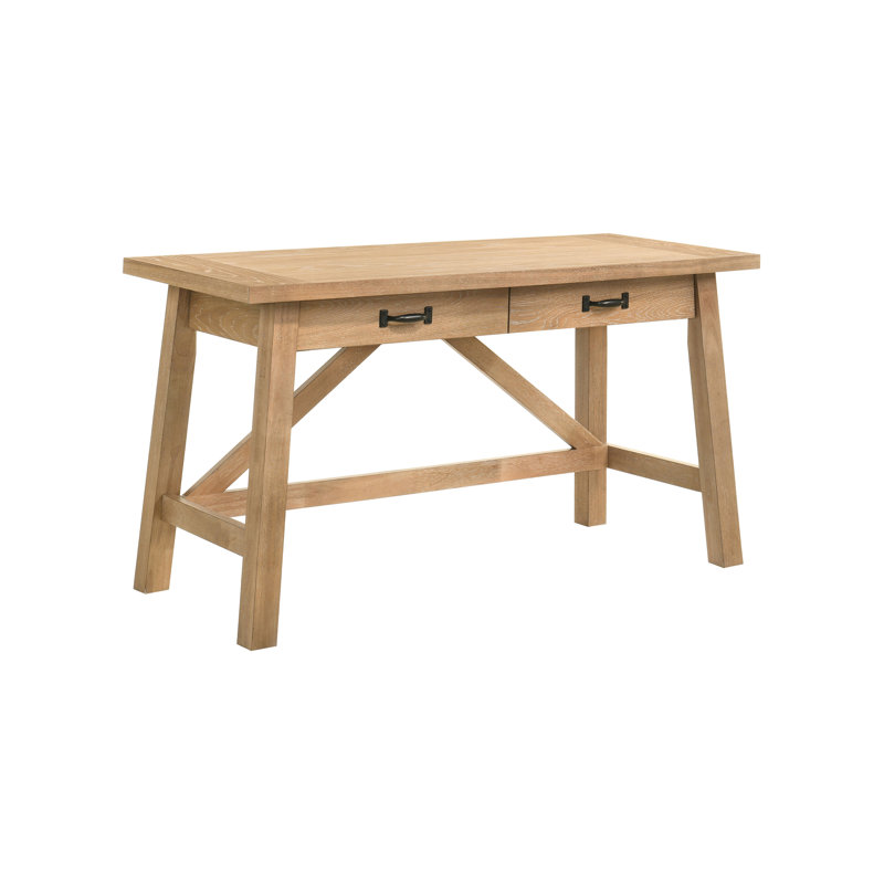 54.4" W Transitional Writing Desk, Brown