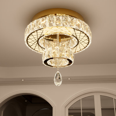 Glam Dimmable Led Crystal Chandelier