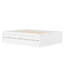 Lit plateforme double avec lit gigogne et 2 tiroirs, lits en bois massif avec barre d'alimentation, blanc-1738009682-1738009685