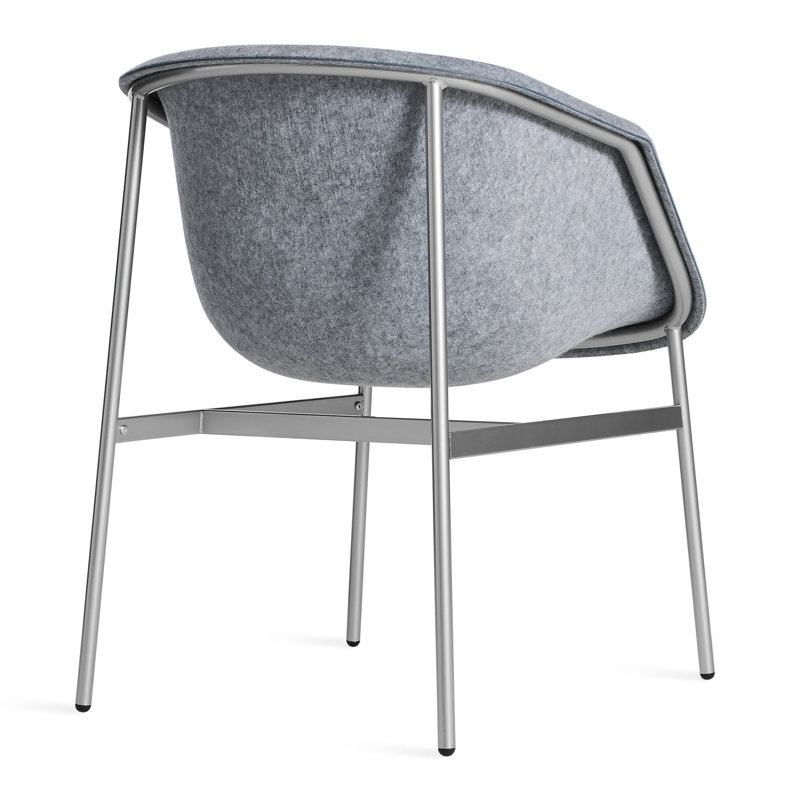 Past Life Upholstered Arm Chair, Silver, Light Gray