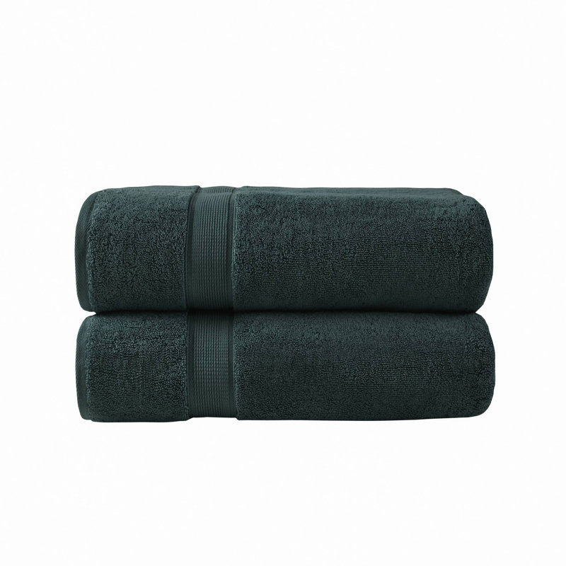 Soft 100% Cotton Absorbent Towel Set, Dark Green