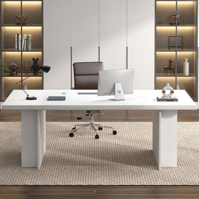Hulste 70" Executive Desk, White