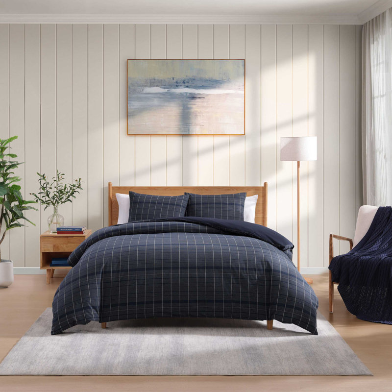 Ensemble de housse de couette réversible Tommy Hilfiger, Housse de couette pour grand lit et 2 taies décor