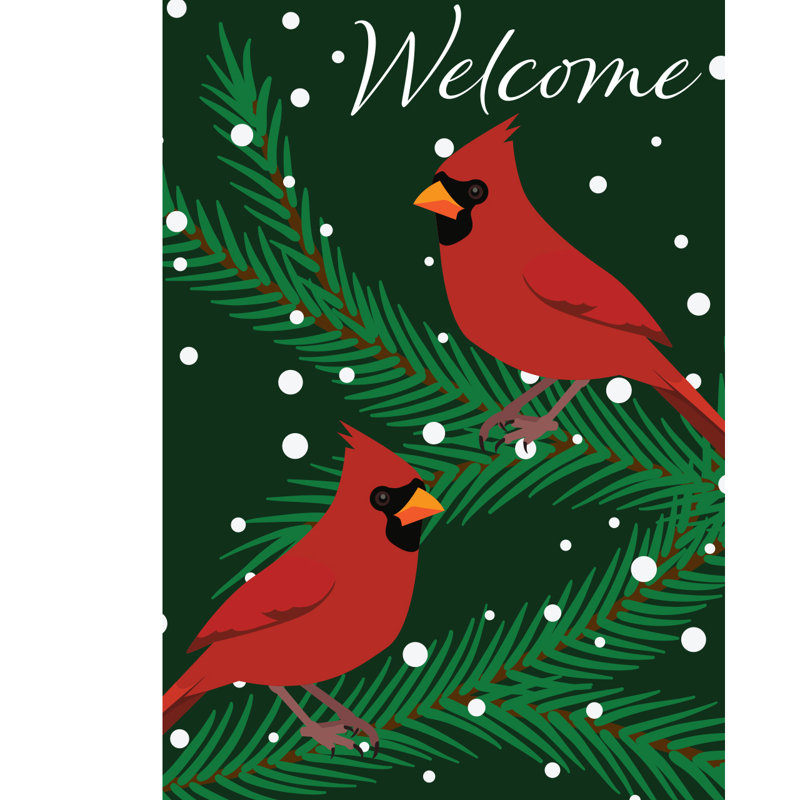 Drapeau de jardin Cardinals In Snow