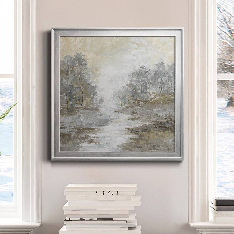 Toile encadrée Babble Brook I-Premium - prête à être accrochée, H 34,5 po x l 34,5 po x P 1,5 po, Or