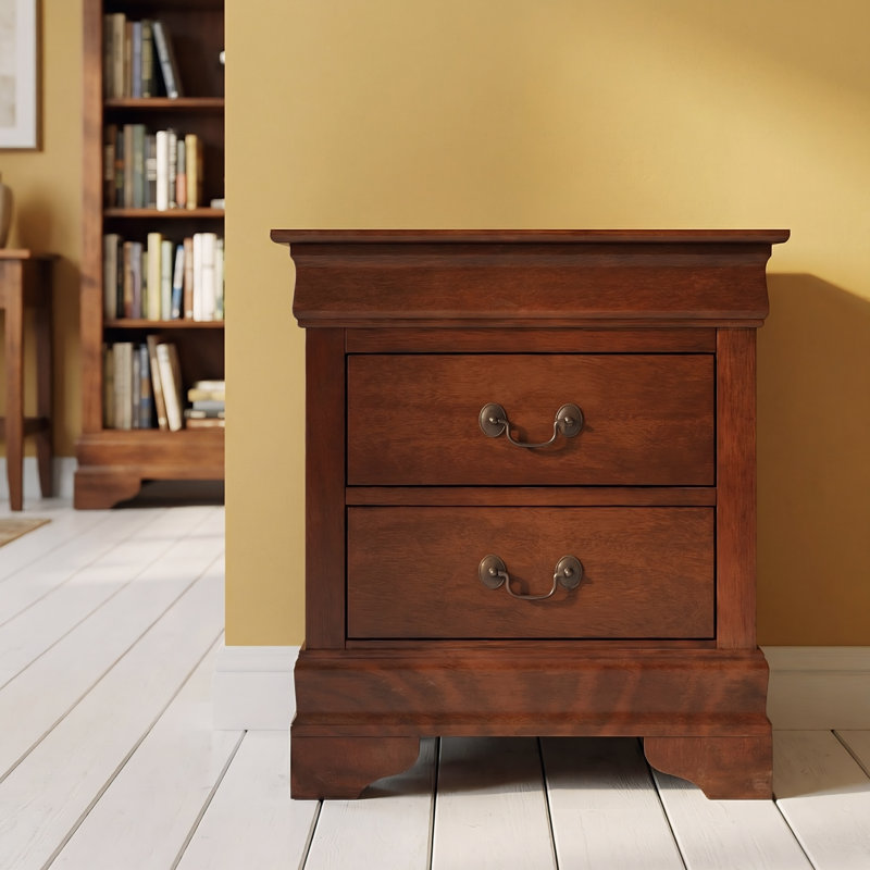 Ensemble de 2 tables de chevet Zapopan, Cerisier