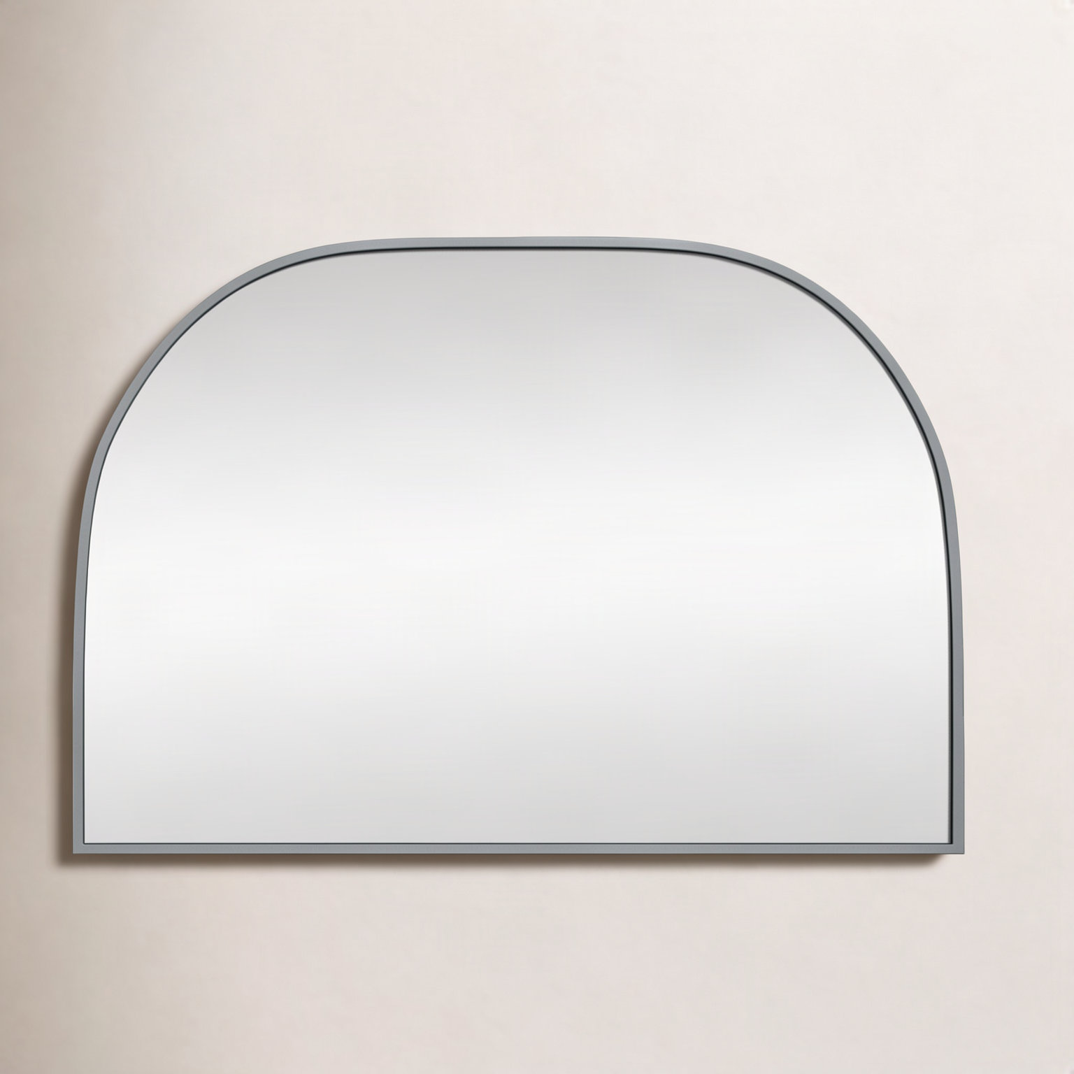 Sabine Metal Wide Arch Wall Mirror, 30" x 42", Silver