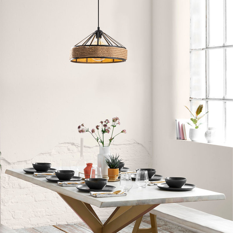Luminaire suspendu tambour 1 lumière Noe