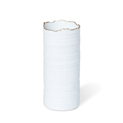 Gilded Porcelain Table Vase