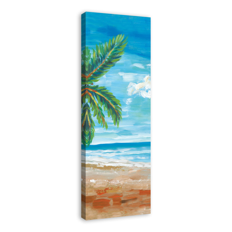 « beach scene », impression sur toile, H 36 po x l 12 po, Toile tendue