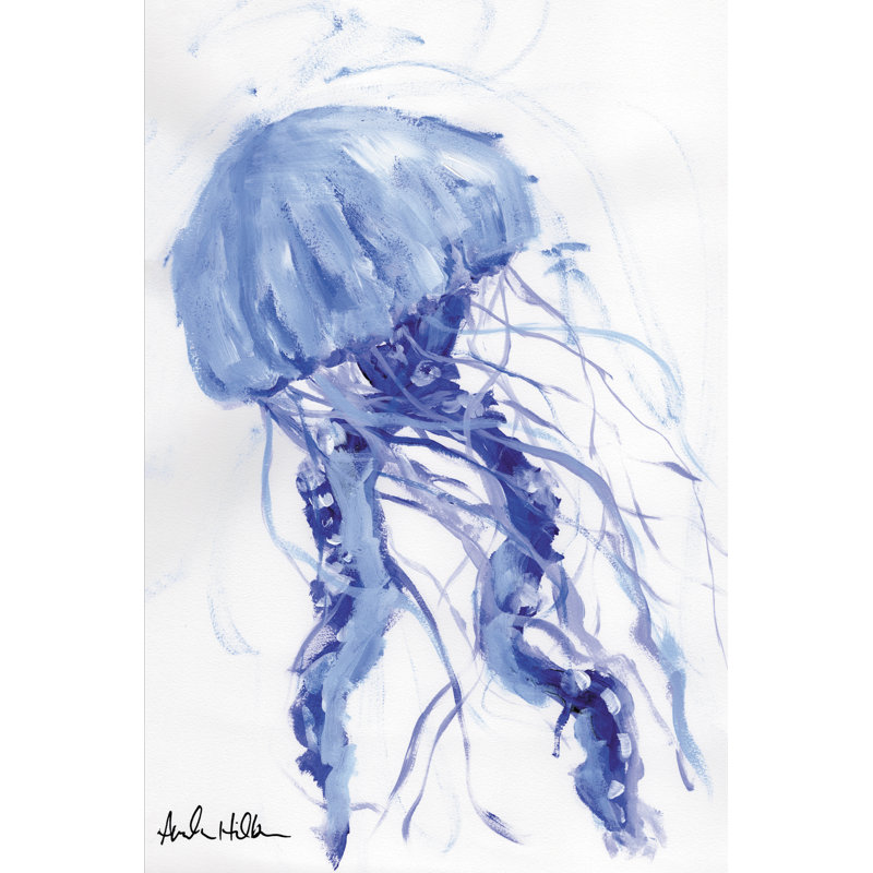 Andersons Blue Jellyfish par Amanda Hilburn, H 18 po x l 12 po