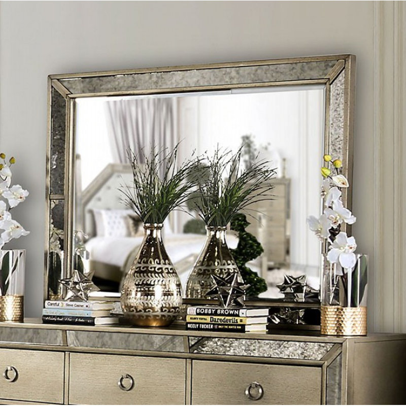 Depew Glass Rectangle Wall Mirror