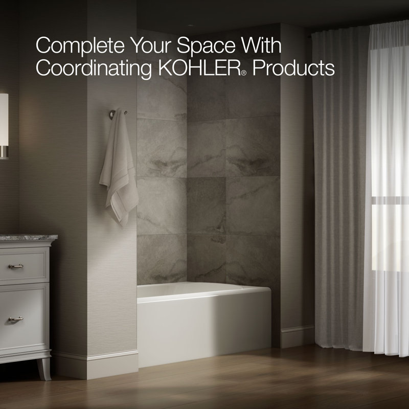 Avec 60 In. X 36 In. Alcove Bath, Left Drain, Off White, Left