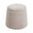 Rongstad Round Boucle Upholstered Ottoman in Beige with Hidden Storage-1828052627