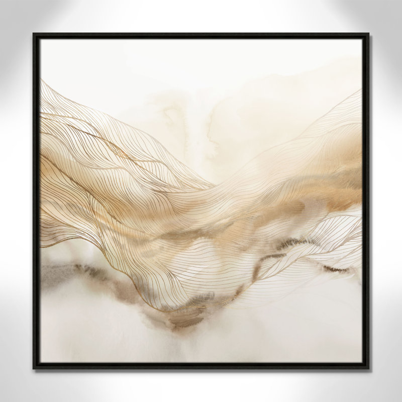 «Line Haze II» par Isabelle Z, H 31,5 po x l 31,5 po, Espresso