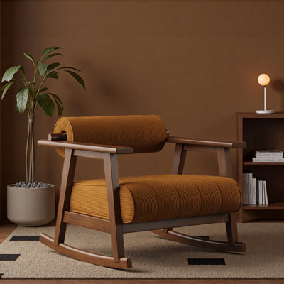 Wabi-sabi Style Retro Single Rocking Chair. by Orren Ellis