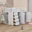 Lit mezzanine double avec tiroirs Jebidiah Kids-1540473649
