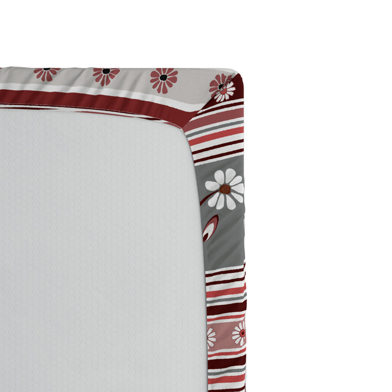 Microfiber Floral Fitted Sheet, Full Fitted Sheet