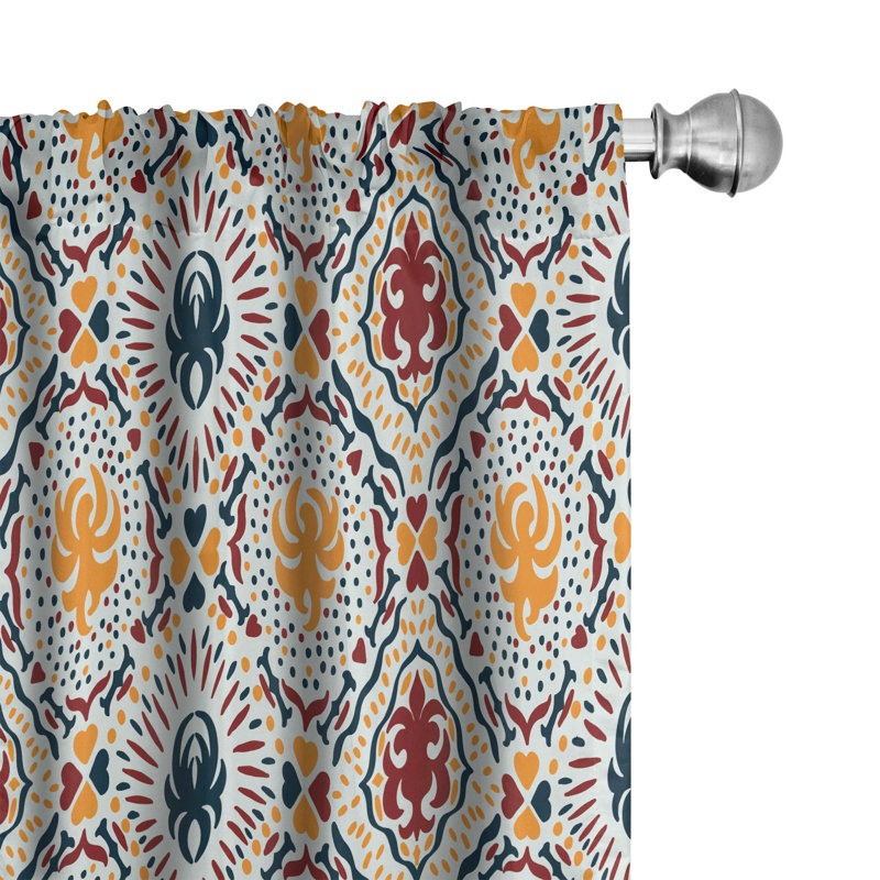 Mixed Semi-Sheer Rod Pocket Curtain panels, 28" x 95"