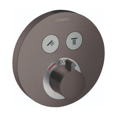 Showerselect S 1 poignée 6 pouces de large, mémoire de température, garniture de valve thermostatique seulement, avec inverseur