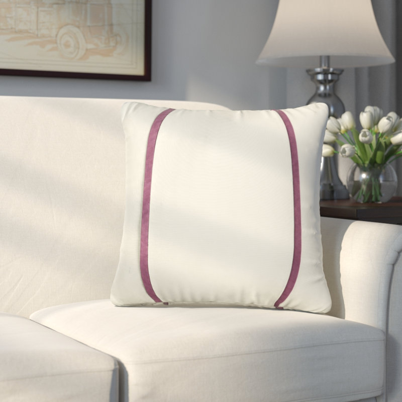 Housse et insert de coussin extérieur carré Gatley, 22 po x 22 po, Naturel / bleu véritable