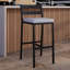 Tabouret de bar Chelsea avec structure en aluminium thermolaqué et coussin amovible-105653549