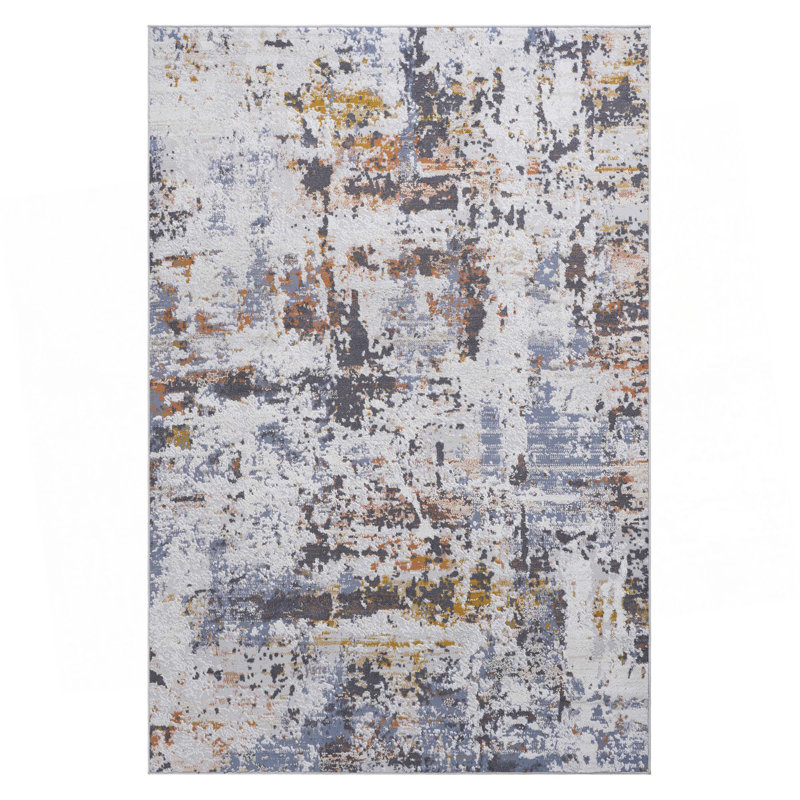 Paillasson Collection 2X3 / bleu / abstrait, Rectangulaire 2 pi x 3 pi