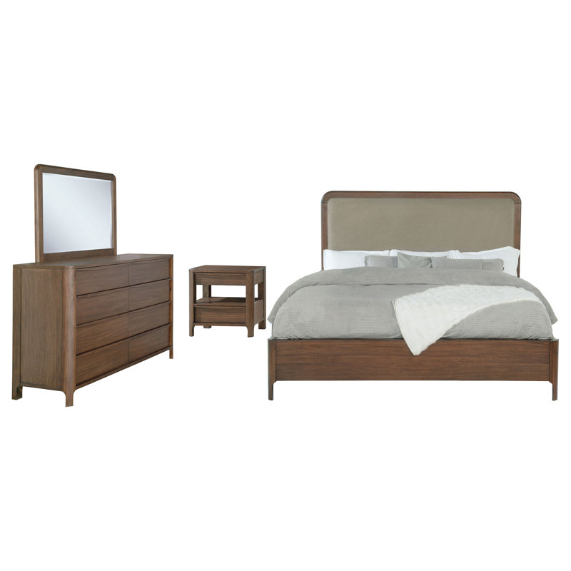 Ensemble de chambre avec grand lit 4 pièces Lilya, Queen