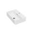 Deervalley Wall Mounted Bathroom Sink, 46cm x 30.5cm White Rectangular Ceramic Wash Hand Basin with Overflow, Pop-Up Drain Included
