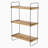 Modern Wall Shelf, Atlantic Pine Finish, 15.7 x 25.9 x 7.9 inches | 100% Melamine Coated Particle Board, 100% Metal Frame | Multiple Shelves, Wall-Mountable, Perfect for Novelty & Industrial Home Decor