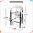 Upholstered Bar Stool Set of 2 with Iron Legs, Beige Fabric Seating, Modern Kitchen Island Stools-596886223