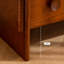 Armoire d'appoint en bois manufacturé brun foncé